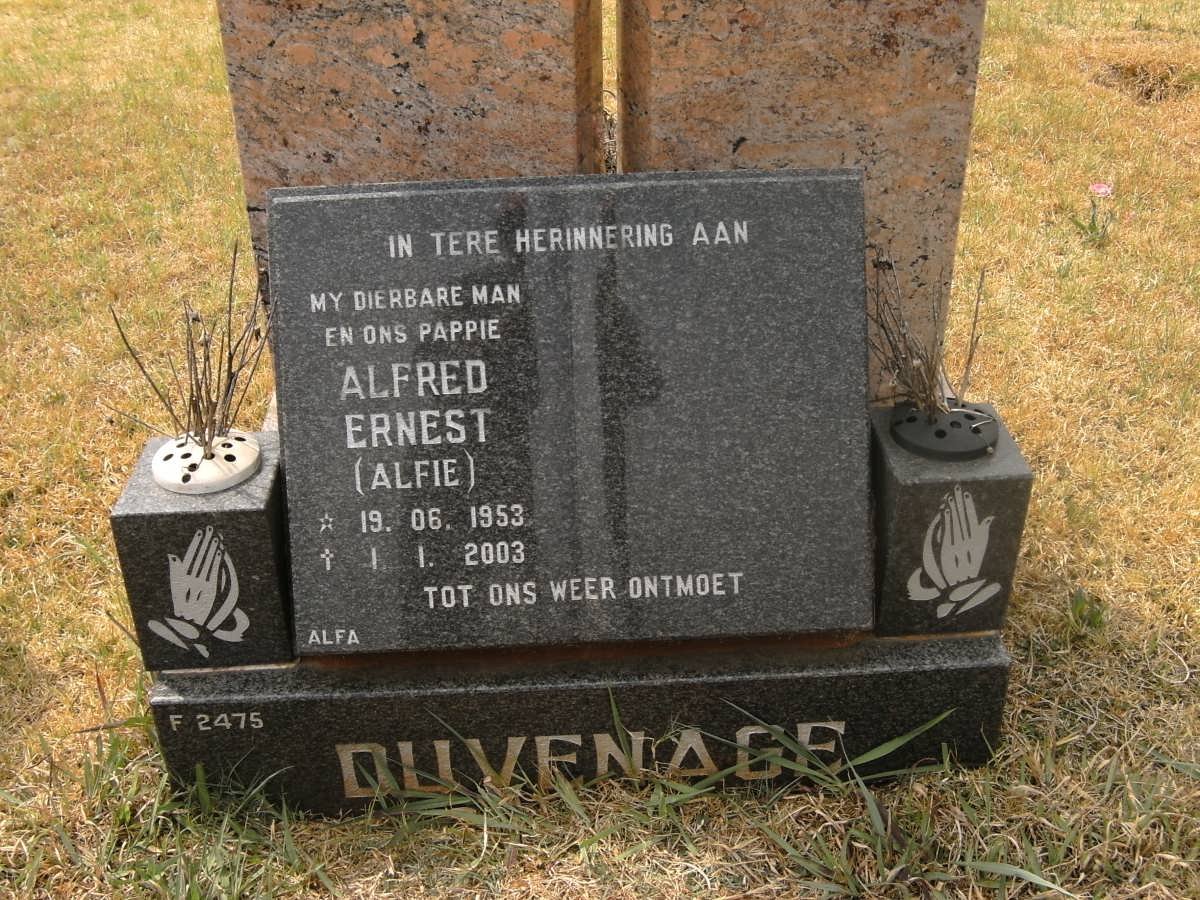 DUVENAGE Alfred Ernest 1953-2003