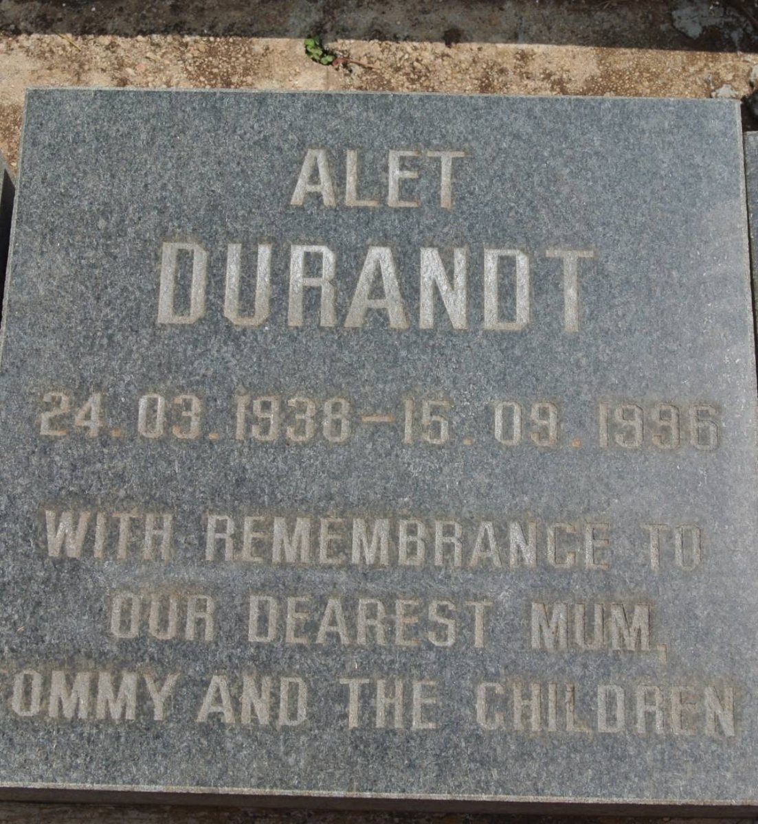DURANDT Alet 1938-1996