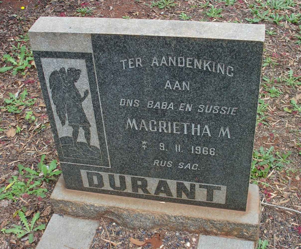DURANT Magrietha M. 1966-1966