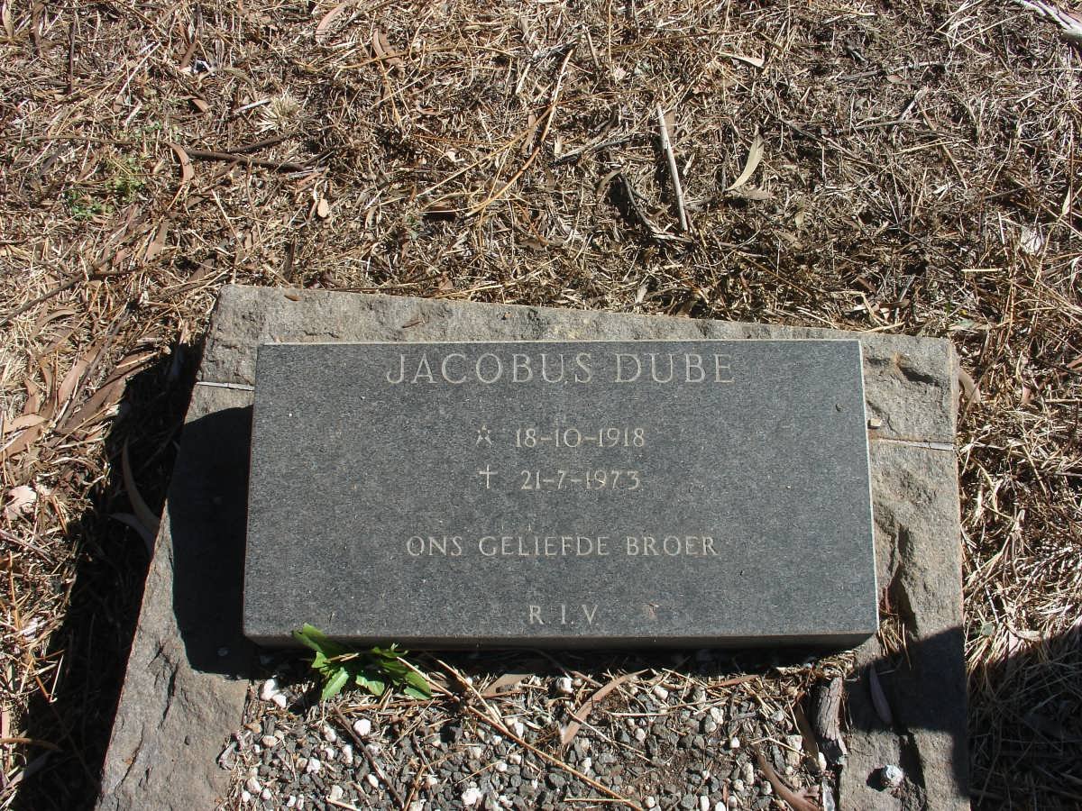 DUBE Jacobus 1918-1973