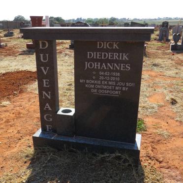 DUVENHAGE Dick Diederik Johannes 1938-2010