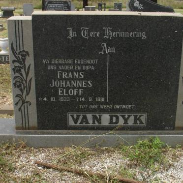 DYK Frans Johannes Eloff, van 1933-1981
