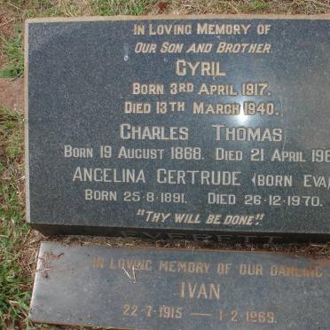 EVERETT Cyril 1917-1940 :: EVERETT Charles Thomas 1868-1963