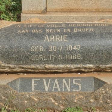 EVANS Arrie 1947-1969
