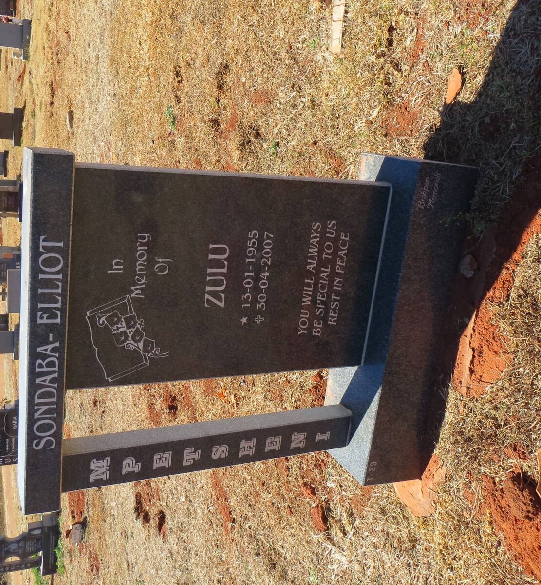 ELLIOT Zulu, Sondaba 1955-2007