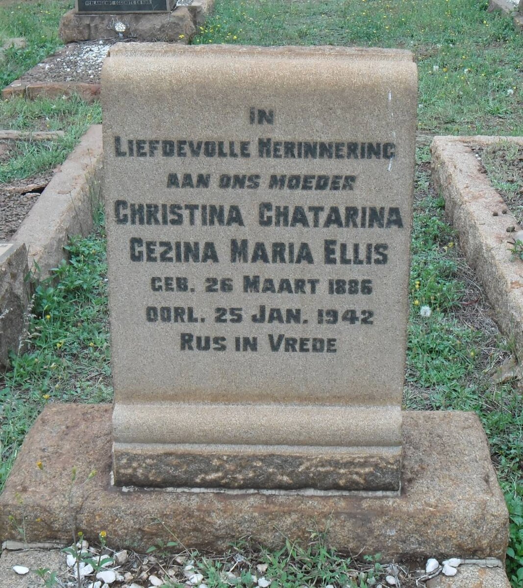 ELLIS Christina Chatarina Gezina Maria 1886-1942