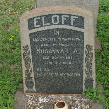 ELOFF Susanna L.A. 1881-1960