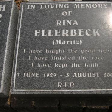 ELLERBECK Rina nee MARITZ 1929-2002
