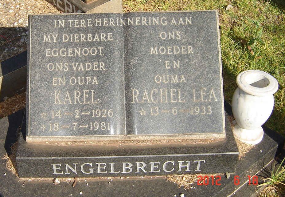 ENGELBRECHT Karel 1926-1981 &amp; Rachel Lea 1933-
