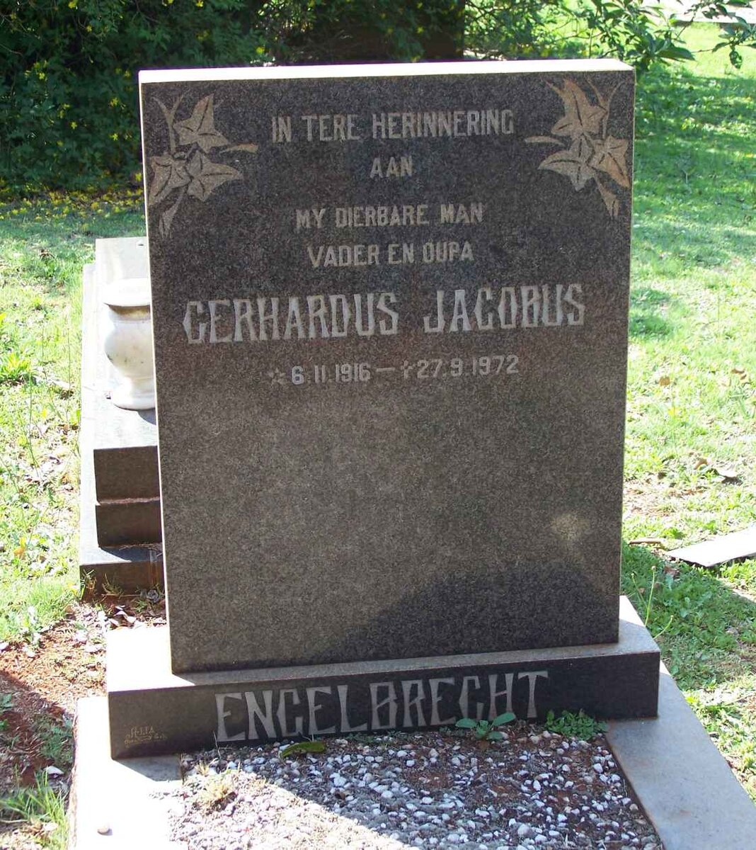 ENGELBRECHT Gerhardus Jacobus 1916-1972
