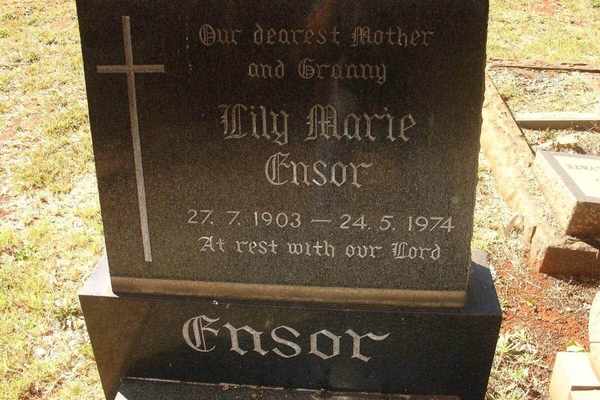 ENSOR Lily Marie 1903-1974