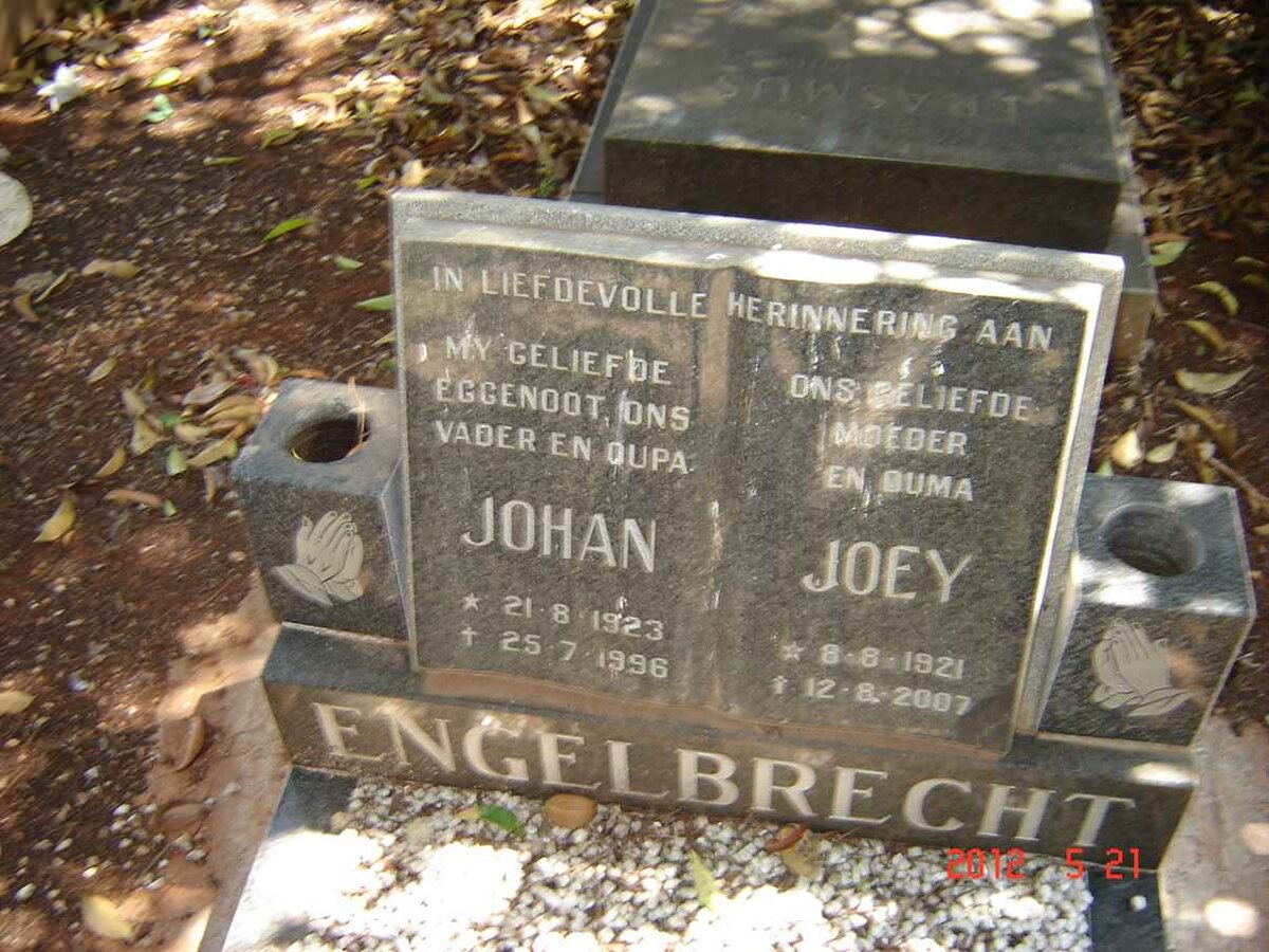 ENGELBRECHT Johan 1923-1996 &amp; Joey 1921-2007