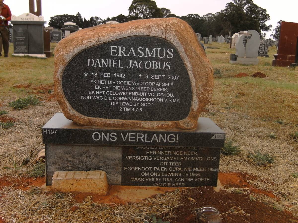 ERASMUS Daniël Jacobus 1942-2007