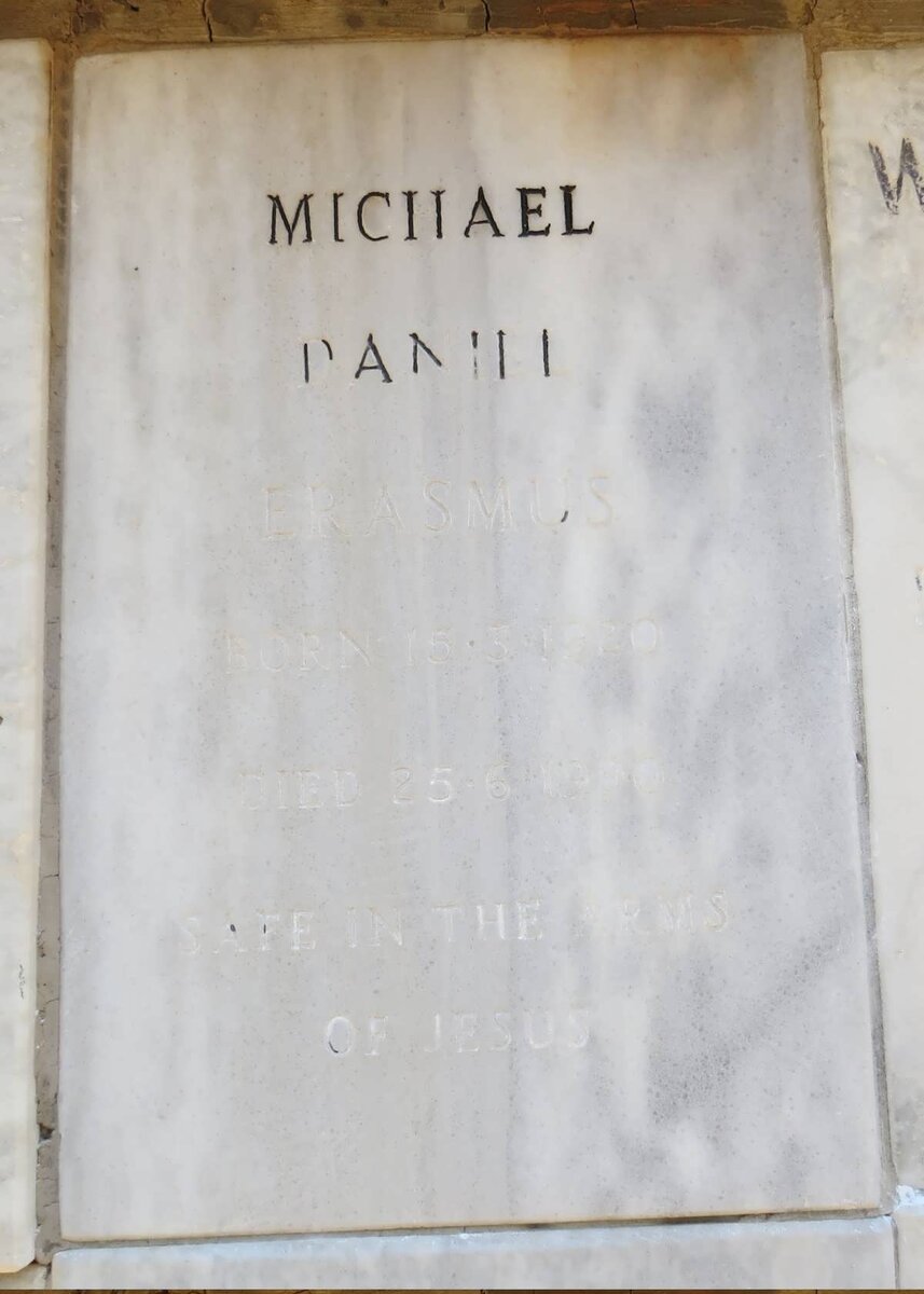 ERASMUS Michael Daniel 1920-1990