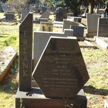 ERLANK Babs 1919-1979