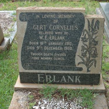 ERLANK Gert Cornelius 1910-1960