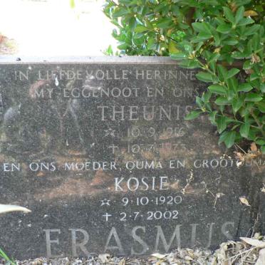 ERASMUS Theunis 1916-1973 &amp; Kosie 1920-2002
