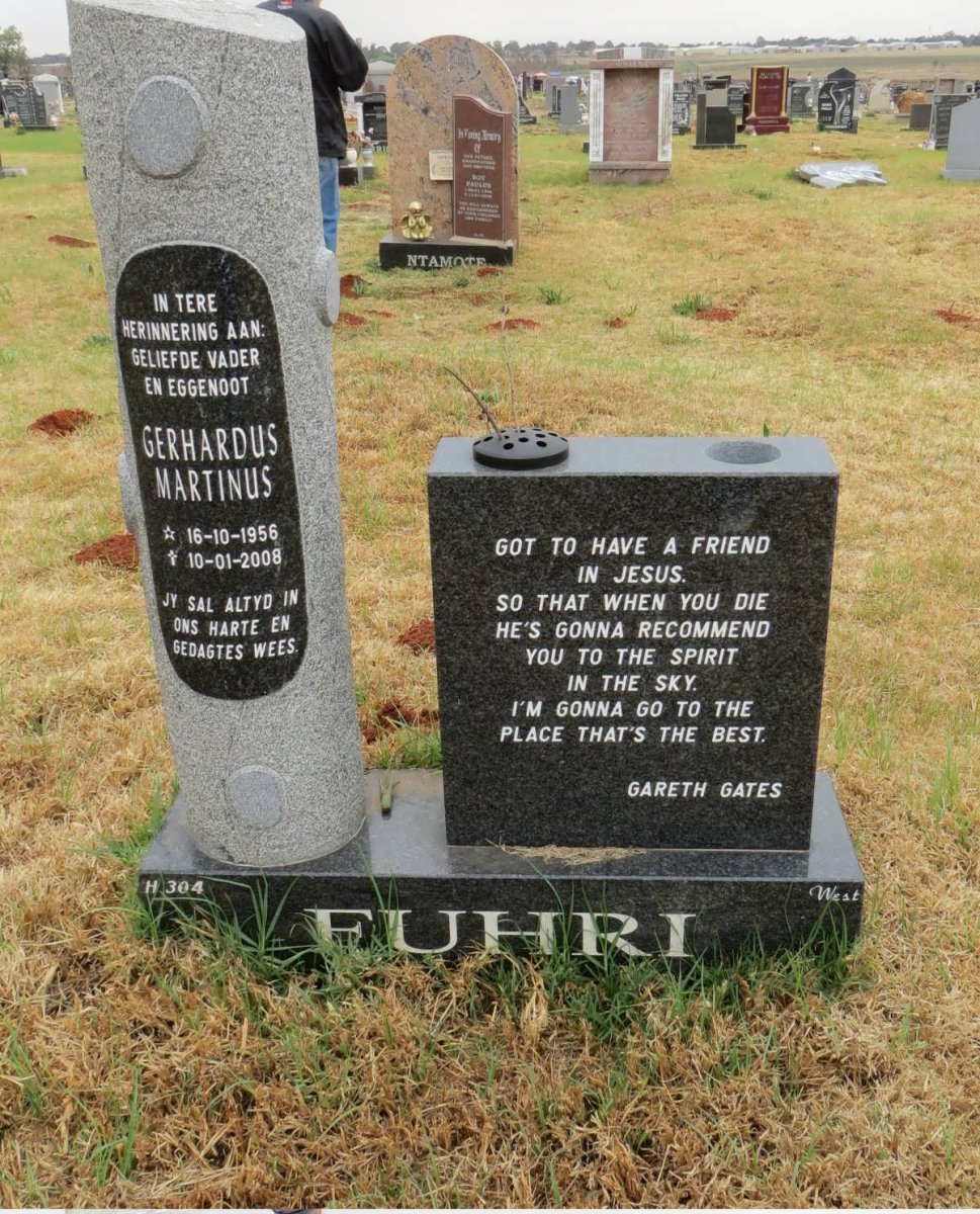 FUHRI Gerhardus Martinus 1956-2008