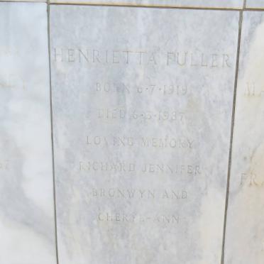 FULLER Henrietta 1919-1987