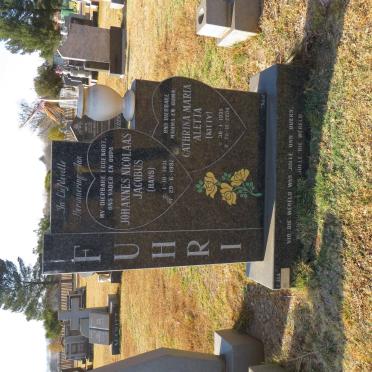FUHRI Johannes Nicolaas Jacobus 1931-1997 &amp; Cathrina Maria Aletta 1935-2004