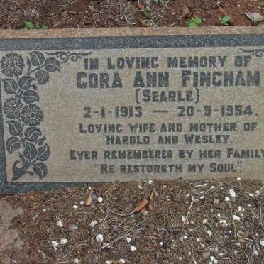 FINCHAM Cora Ann nee SEARLE 1913-1954
