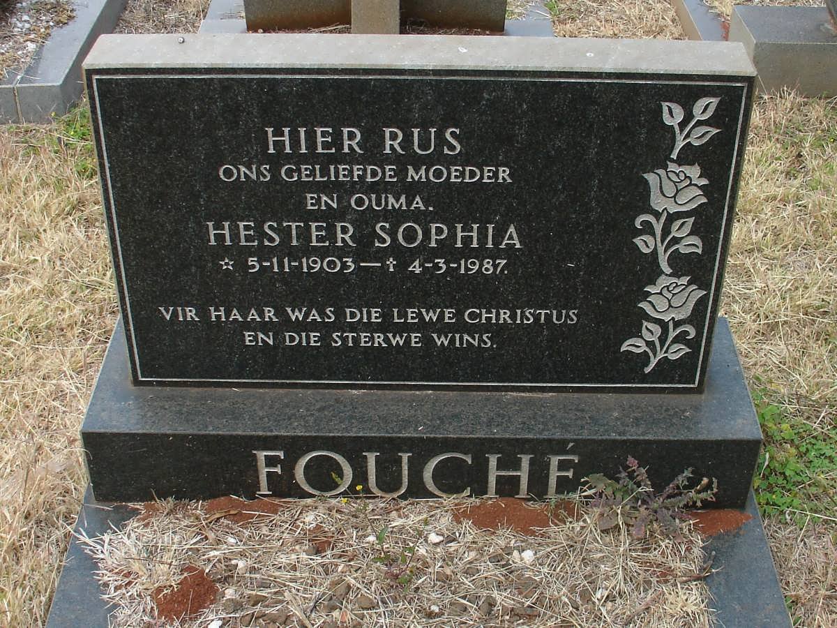 FOUCHE Hester Sophia 1903-1987