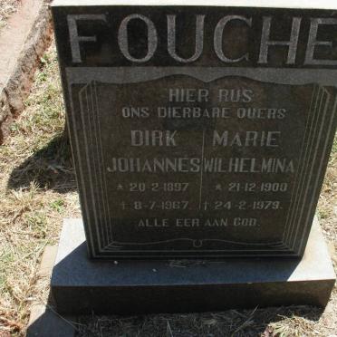 FOUCHÉ Dirk Johannes 1897-1967 &amp; Marie Wilhelmina 1900-1979