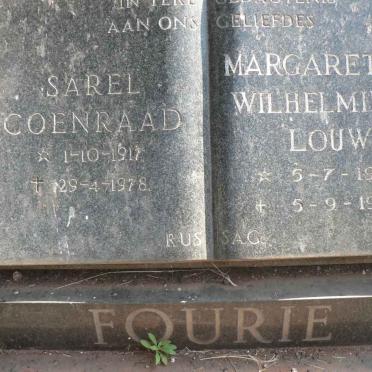 FOURIE Sarel Coenraad 1917-1978 &amp; Margaretha Wilhelmina LOUW 1917-1985