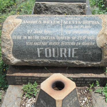 FOURIE Andries Willem -1951 :: FOURIE Aletta Sophia DU PLOOY -1951