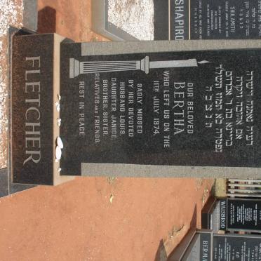 FLETCHER Bertha -1974