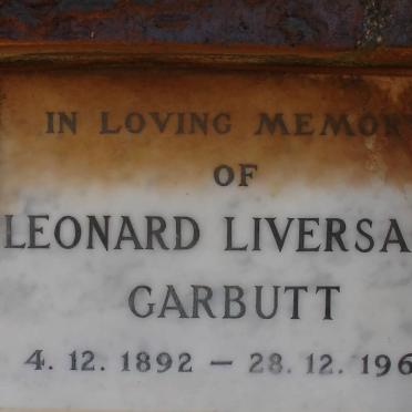 GARBUTT Leonard Liversace 1892-1963