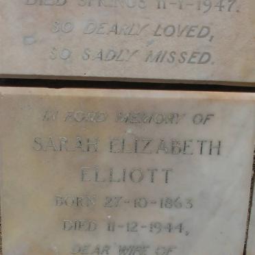 GARDNER William -1947 :: ELLIOTT Henry Thomas 1862-1945 &amp; Sarah Elizabeth 1863-1944