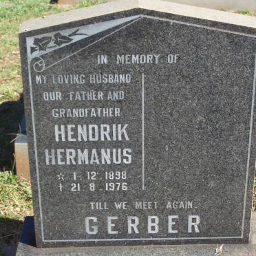 GERBER Hendrik Hermanus 1898-1976
