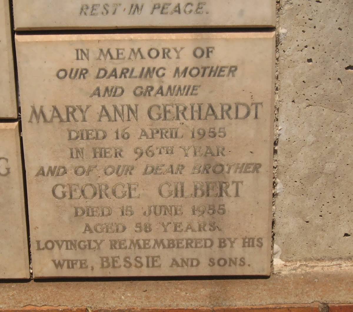 GERHARDT Mary Ann -1955 :: GILBERT George -1955