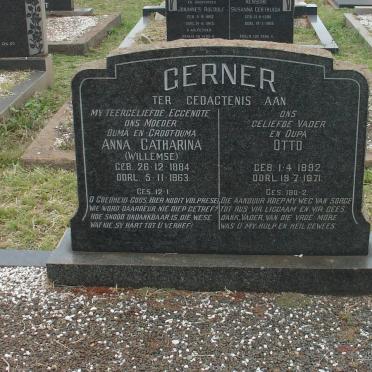 GERNER Otto 1892-1971 &amp;  Anna Catharina WILLEMSE 1884-1963