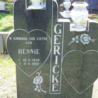 GERICKE Hennie 1936-1992