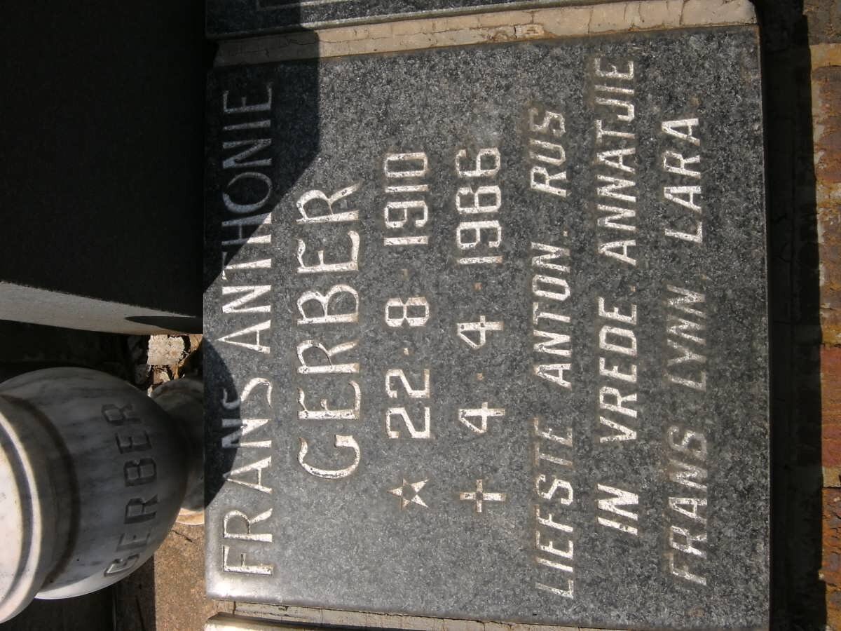 GERBER Frans Anthonie 1910-1986 