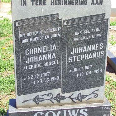 GOUWS Johannes Stephanus  1917-1994 &amp; Cornelia Johanna BOSSE 1927-1990