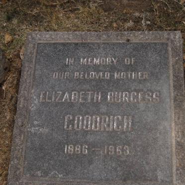 GOODRICH Elizabeth Burgess 1886-1963