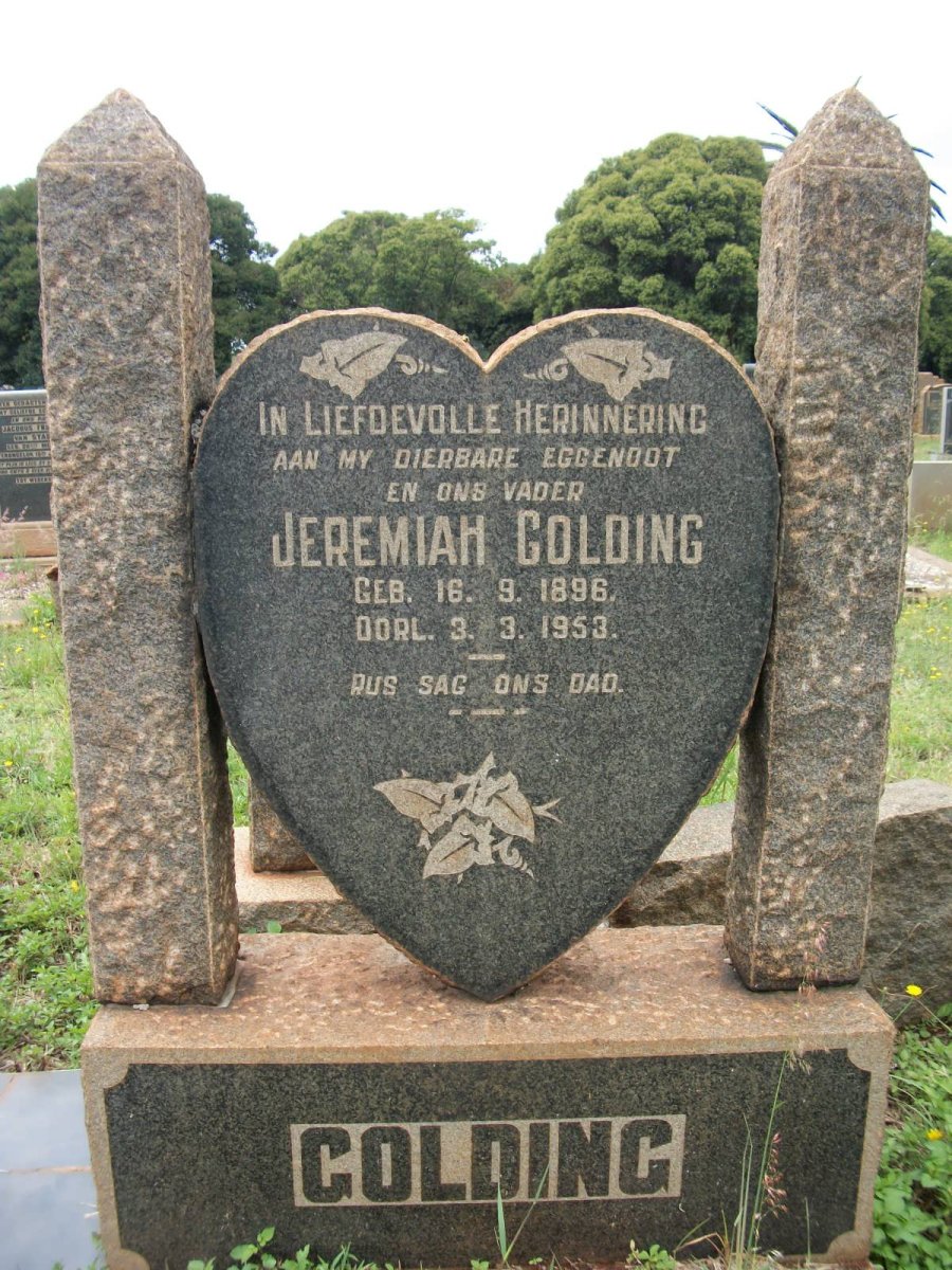 GOLDING Jeremiah. 1896-1953