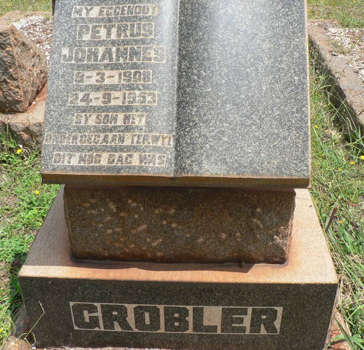 GROBLER Petrus Johannes 1908-1953