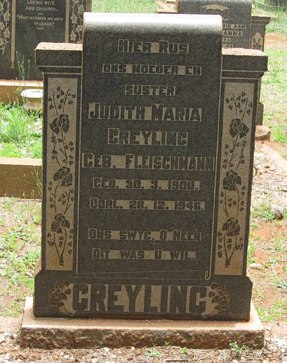 GREYLING Judith Maria nee FLEISCHMANN 1900-1946