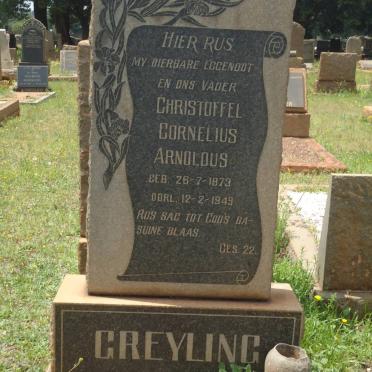 GREYLING Christoffel Cornelius Arnoldus 1873-1949