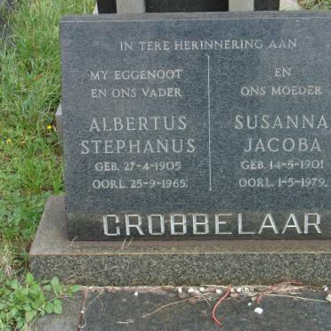 GROBBELAAR Albertus Stephanus 1905-1965 &amp; Susanna Jacoba 1901-1979
