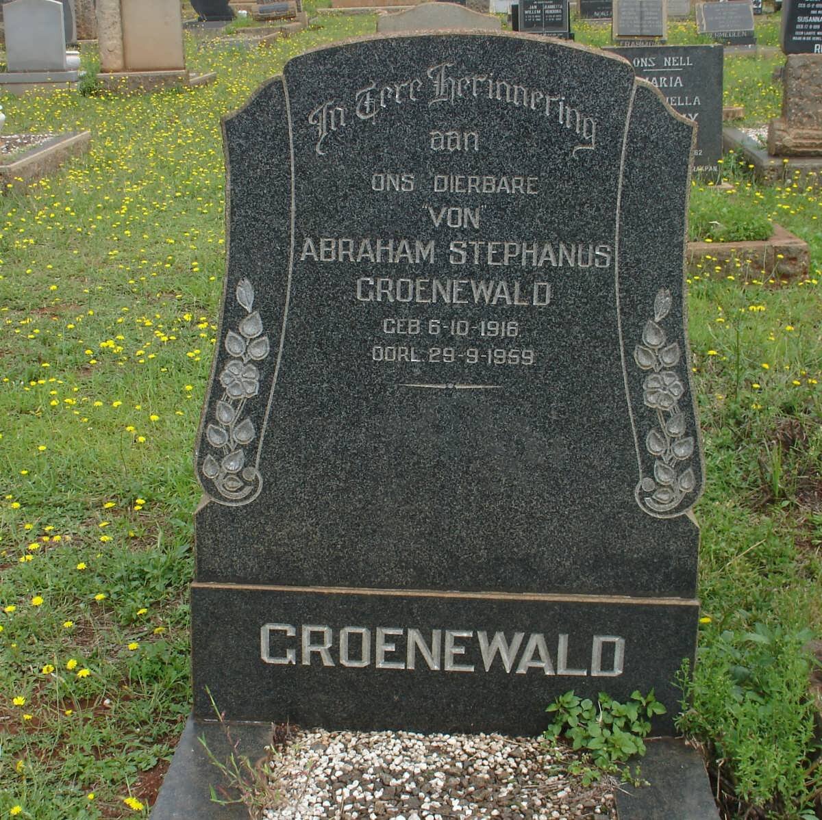 GROENEWALD Abraham Stephanus 1916-1959