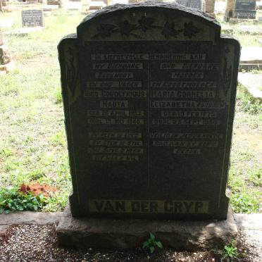 GRYP Sico Gudefridus Nauta, van der  1853-1940 &amp; Maria Cornelia Elizabetha ROSSOUW 1870-1950