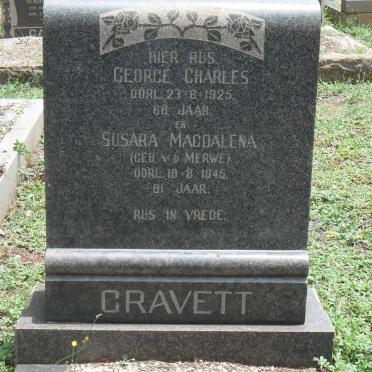 GRAVETT George Charles -1925 &amp; Susara Magdalena V.D. MERWE -1945