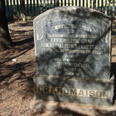 GRANDMAISON Marie Jean Emile de Roquefauil 1877-1948 &amp; Nellie Jacoba 1900-1975