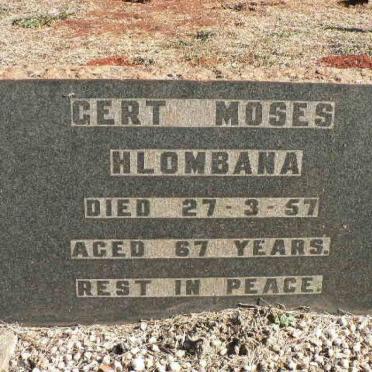 HLOMBANA Gert Moses -1957