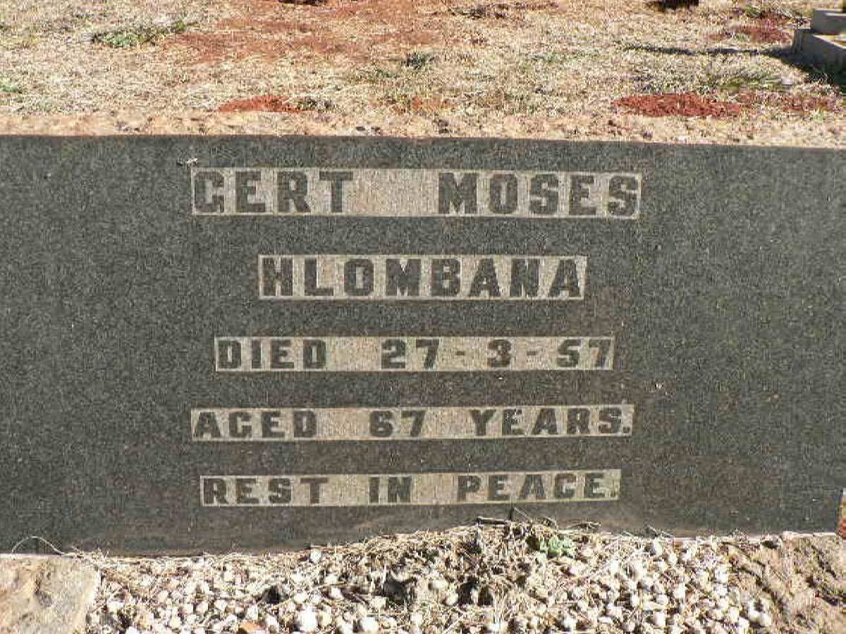 HLOMBANA Gert Moses -1957